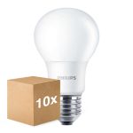 Mehrfachpackung 10x Philips Corepro LED Glühbirne E27 Birne Matt 8W 806lm - 830 Warmweiß | Ersatz Für 60W