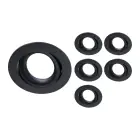 Mehrfachpackung 6x Einbau Spot Vision MR16 schwenkbar Schwarz | Ausschnitt 69mm - GU10 Sockel