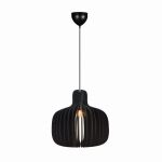 Nordlux Hazo 43 Suspension Luminaire Bois Noir | Convient pour 1x E27
