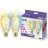 Pack duo 2x WiZ Smart LED E27 Edison Filament Dorée 7W 640lm | Meilleur Rendu De Couleur - Dimmable - Remplacement 50W