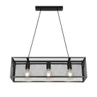 D'Lite Suspension Luminaire Merkem Dépolie Noir | Convient Pour 3x E27