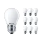 Lot 10x Philips Corepro LED Lustre E27 Boule Dépolie 4.3W 470lm - 827 Blanc Très Chaud | Équivalent 40W